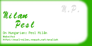 milan pesl business card